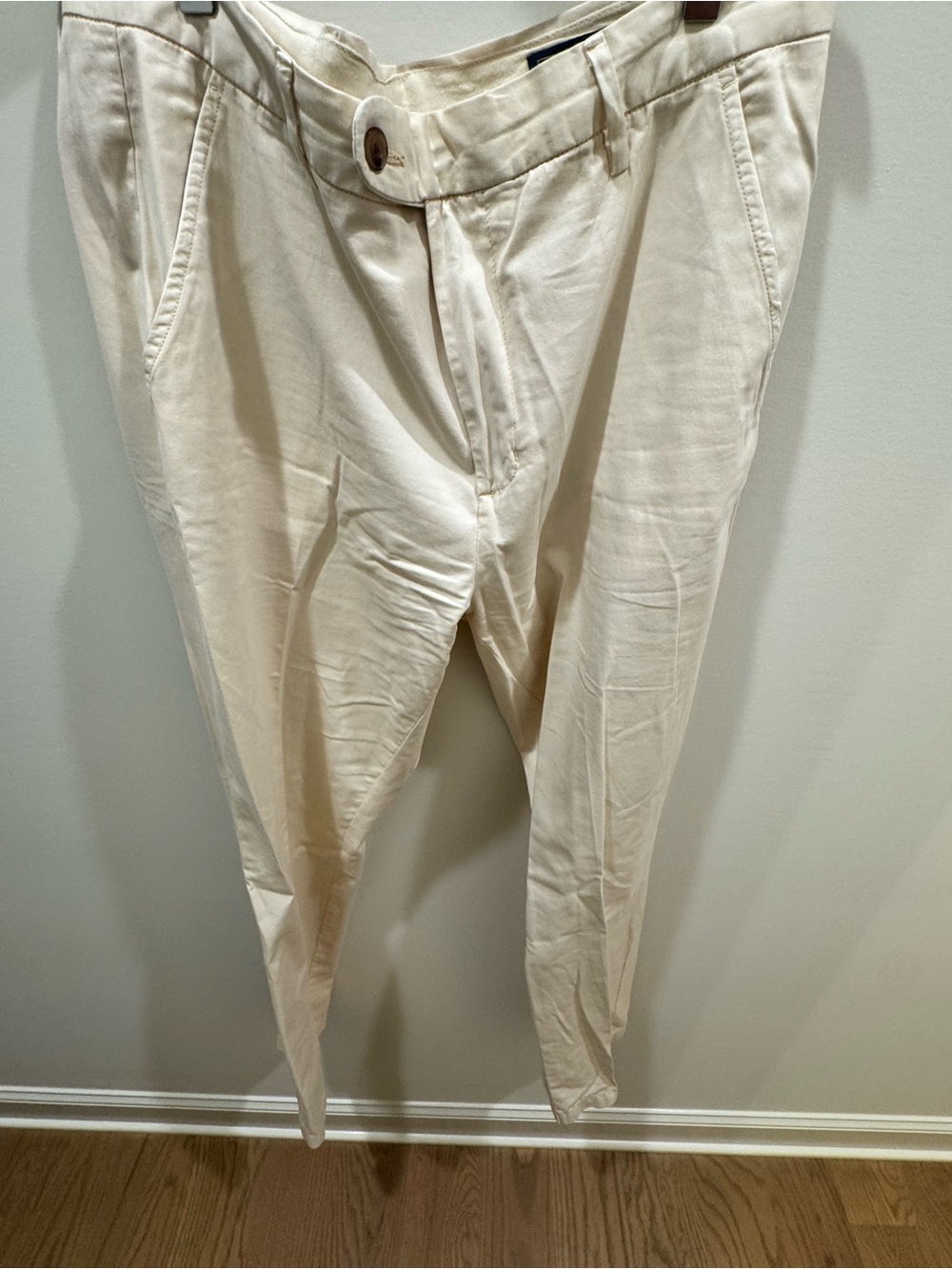 Biltmore Men’s Cream/Ivory Dress Chino Pants – 36×32